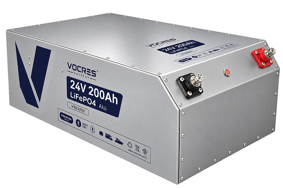 24V 200Ah Lityum akü - LiFePO4 - Premium Series - Vocres - 1